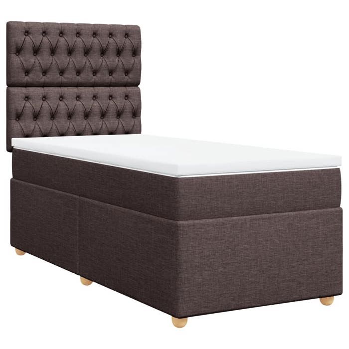 Maison Exclusive - Sommier à lattes de lit avec matelas Marron foncé 90x200 cm