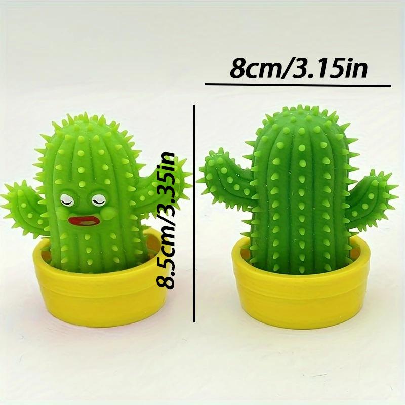 Cute silicone cactus stress relieving toy - elastic and stretchable rubber shaped figurine,suitable for birthday and party gifts