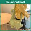 Cartoon Dinosaur Plush Bag For Girls Soft Toy Shoulder Wallet With Zipper Closure