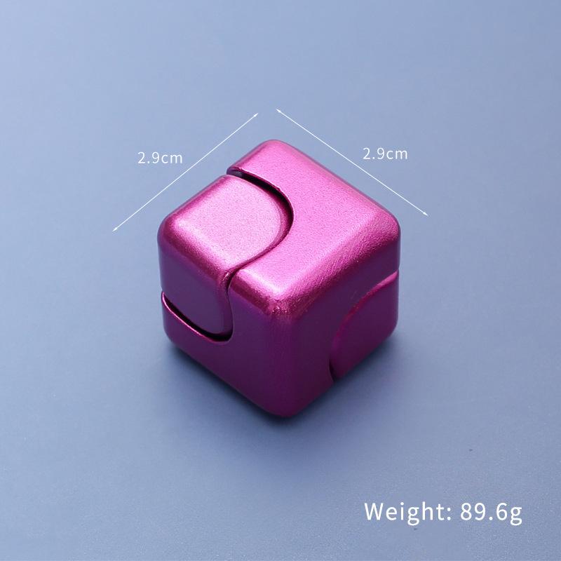 Alloy Cube Spinner Fingertip Gyroscope Fidget Anti Stress Toys Adult Office Home Travel Portable Stress Reliever Toys Xmas Gifts