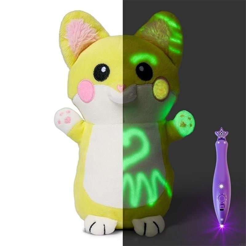 Peluche Lumineuse Animale Doux Pour Enfants Avec Veilleuse Compagnon Pour Le Coucher Et Voyage A2UB