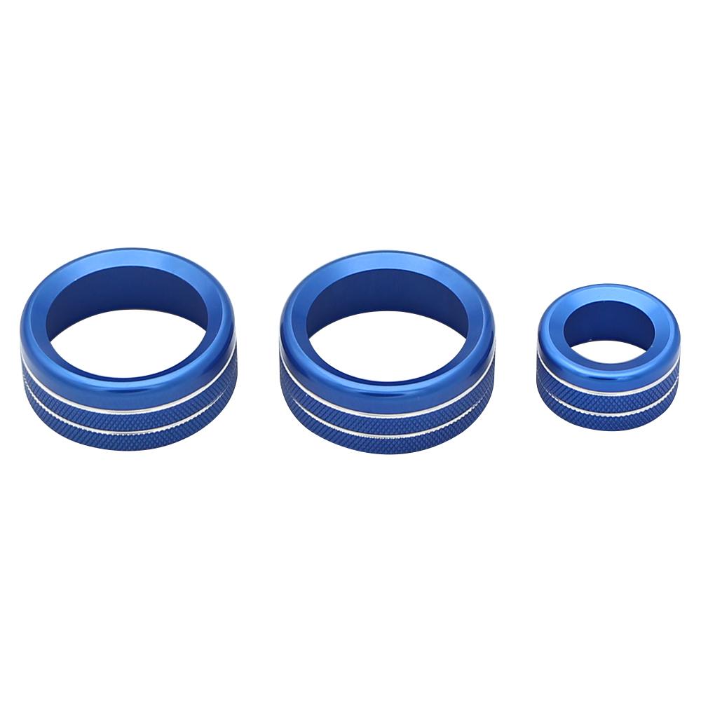 Car Air Conditioning AC Knob Cover for BMW X1 F48 2016 - 2025 Audio Volume Control Sticker Ring Accessories 3Pcs Aluminum Alloy