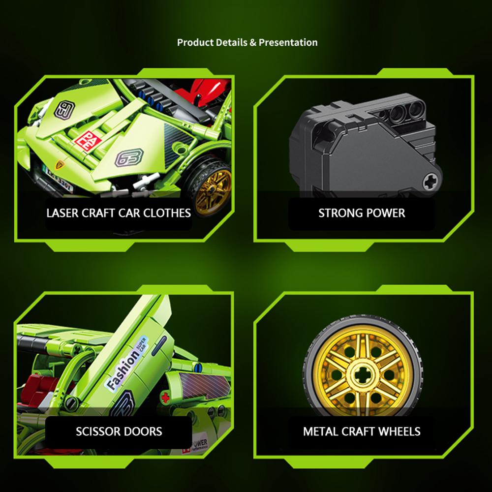 9029 Children Building Blocks Pull-Back Car Educational Assembly Racing Car Model Boys Toy