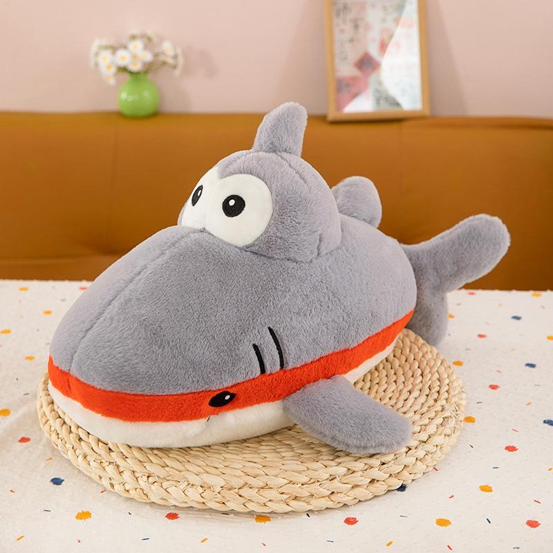 New Funny Red-lipped Shark Captain Doll Plush Toy Sleeping Rag Doll Pillow Children's Boy Gift