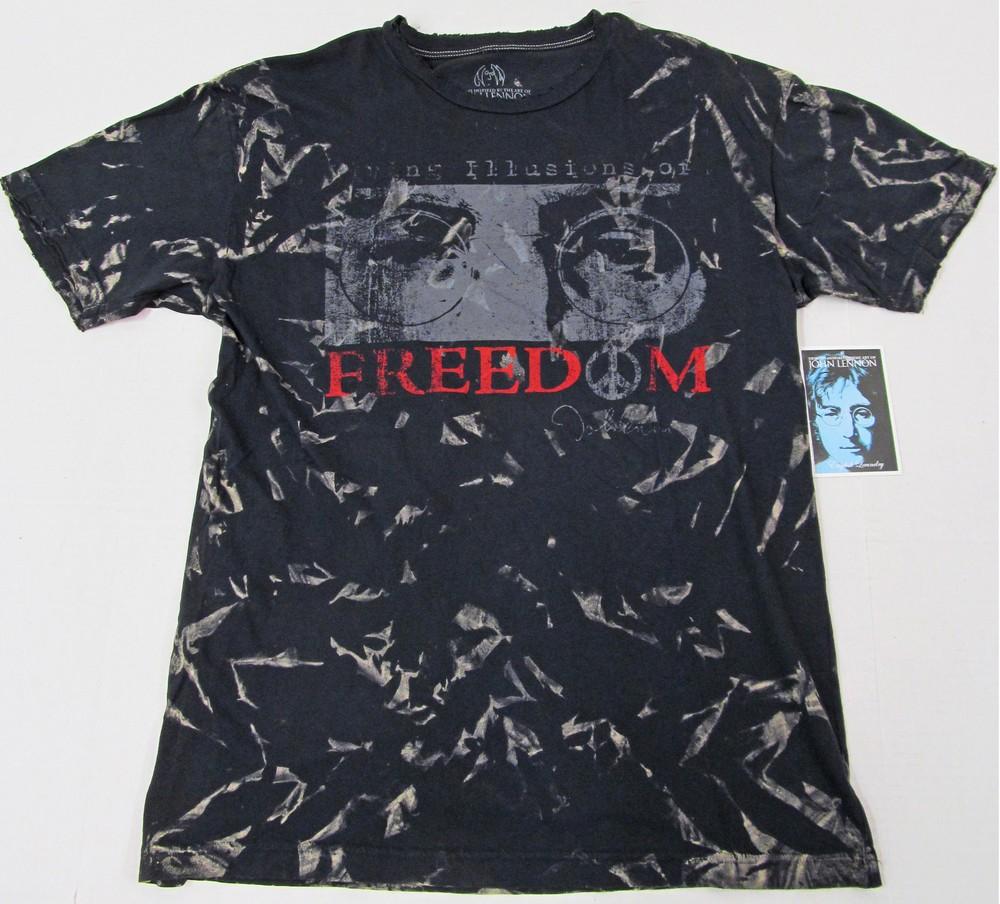 

Футболка JOHN LENNON English Laundry Потертый Выстиранный вид МАЛЕНЬКАЯ Новая Унисекс Футболка L
