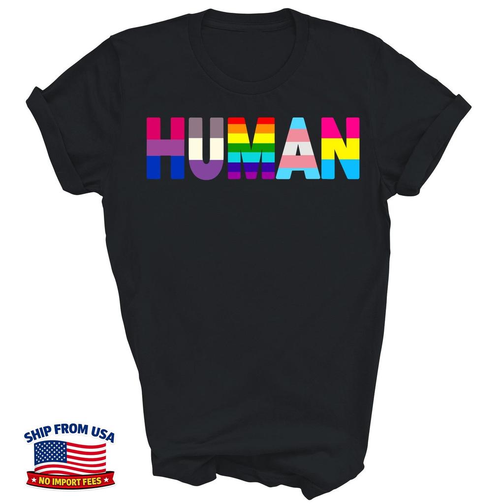 Human Lgbt Flag Gay Pride Month Transgender Unisex Shirt Gift