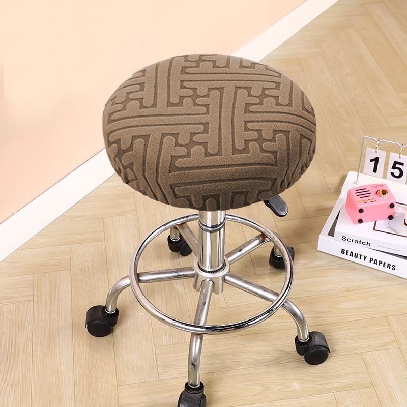 Simple and Universal Round Stool Cushion Cover Bar Swivel Chair Cover Round Chair Cover Bar Round Stool Cover Four Seasons