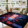 Crystal Velvet Square Rug Custom NameStoke City FC Pattern Non Slip Home Floor Decor Rug