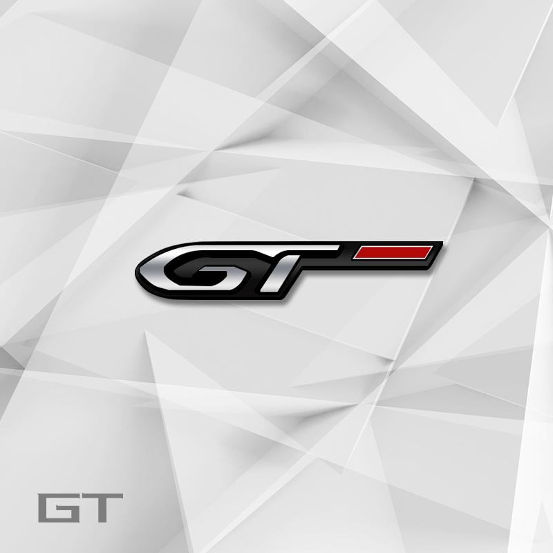 Zinc Alloy GT Badge Car Body Trunk Fender Adhensive Emblem 3D Decal Sticker For z333 3008 301 206 GT 208 508 308 2008 RCZ 333z