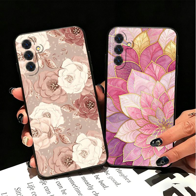 Beautiful Rose Gold Art Soft Phone Case for Samsung A17 A37 A57 A16 A26 A36 A56 A15 A25 A35 A55 A14 A24 A34 A54 A13 A23 A33 A53