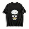 Skull Print Casual T-Shirt I'm Already Dead Slogan Trendy Top Pure Cotton T-shirt