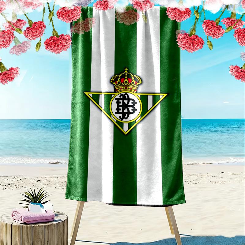 Real Betis Print Beach Towel, Large Soft Quick Dry Towel for Beach Camping Swimming