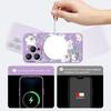 Magnetic For Magsafe Black-white Flower Case For iPhone 16 Pro Max Coque iPhone 15 Pro Max 14 13 11 17 Built-in Metal Plate Case