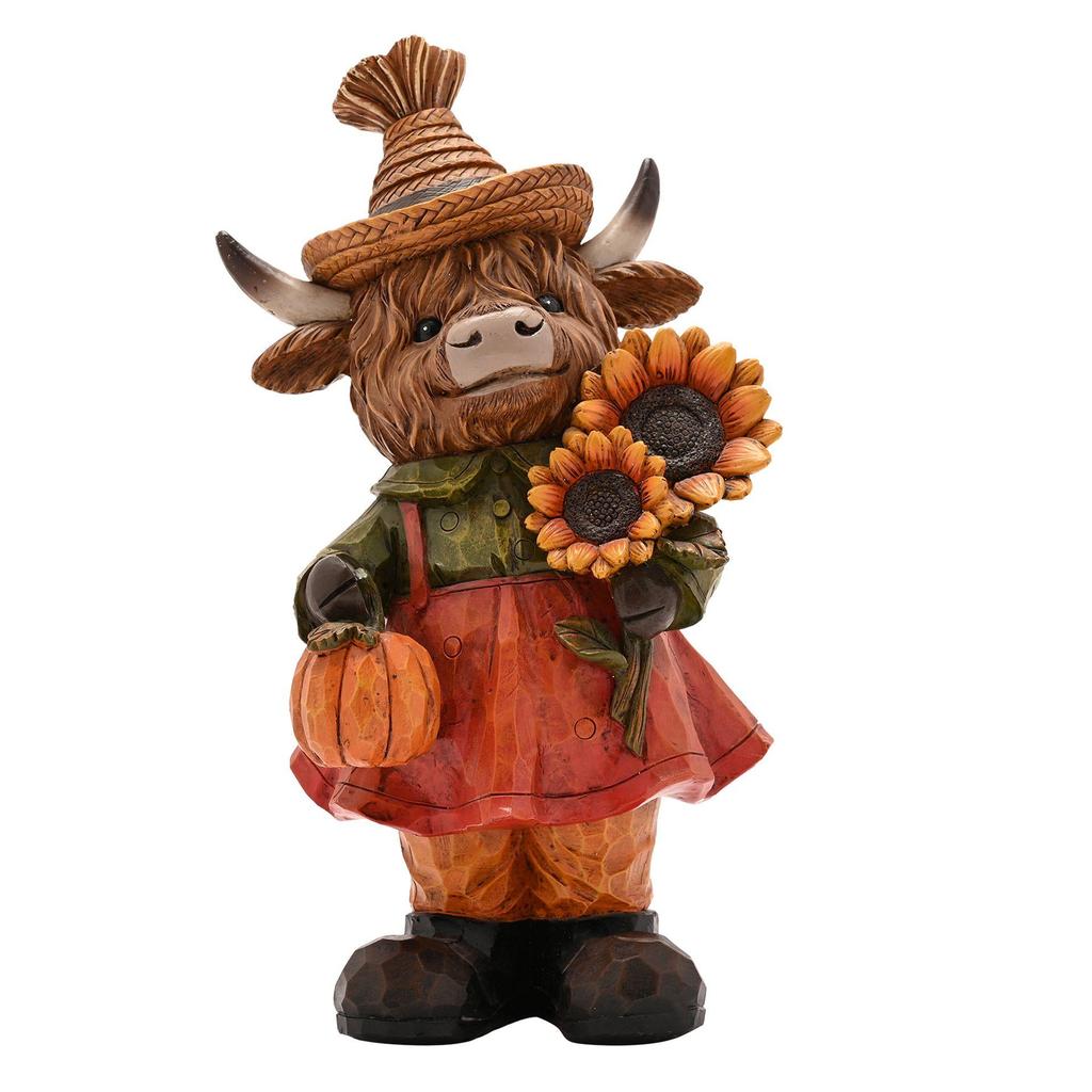 Country Living Highland Cow with Sunflowers