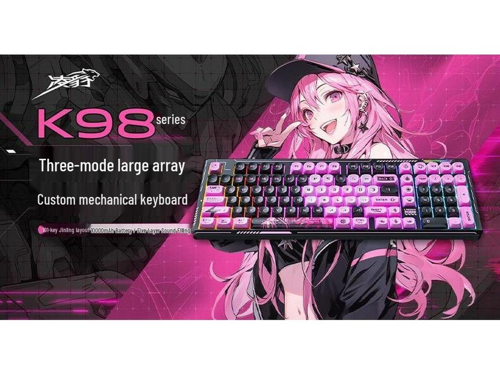 LingBao K98 Wireless 101-Key Hot-Swappable Mechanical Gaming Keyboard