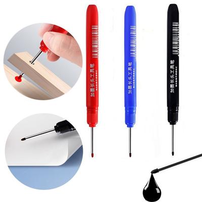 Woodworking Decor Craftwork Deep Hole Marker Pens Carpenter Pen Mark Tool Long Head Markers