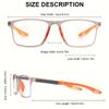 2 Piece Set of Fashionable Square Reading Glasses Suitable for Both Men and Women's Computer Reading Glasses