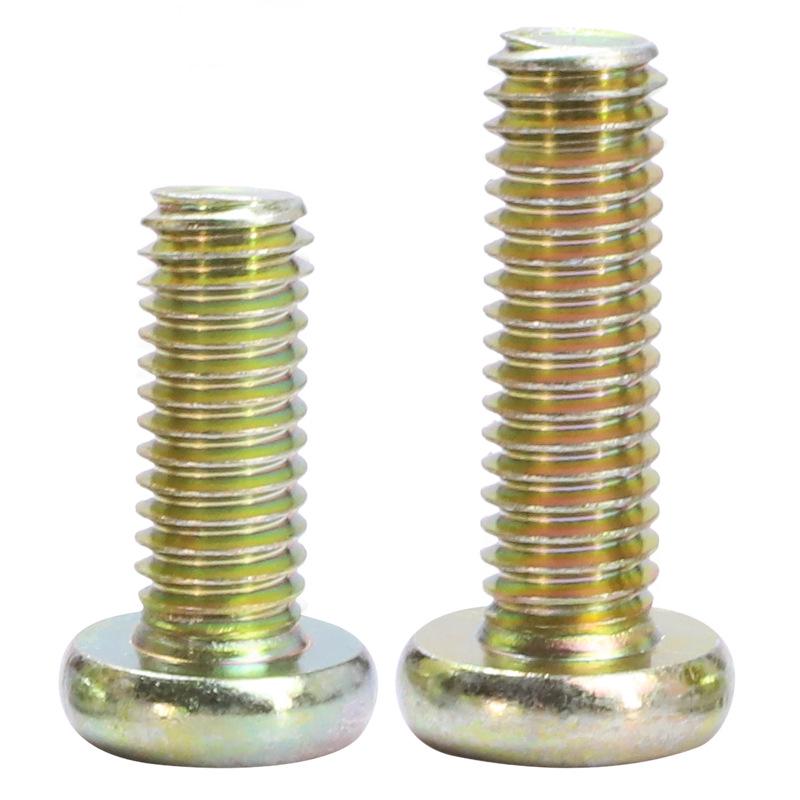 Șurub cu cap rotund plat cu hexagon interior din zinc placat cu fier pentru mobilier (M6/M8)