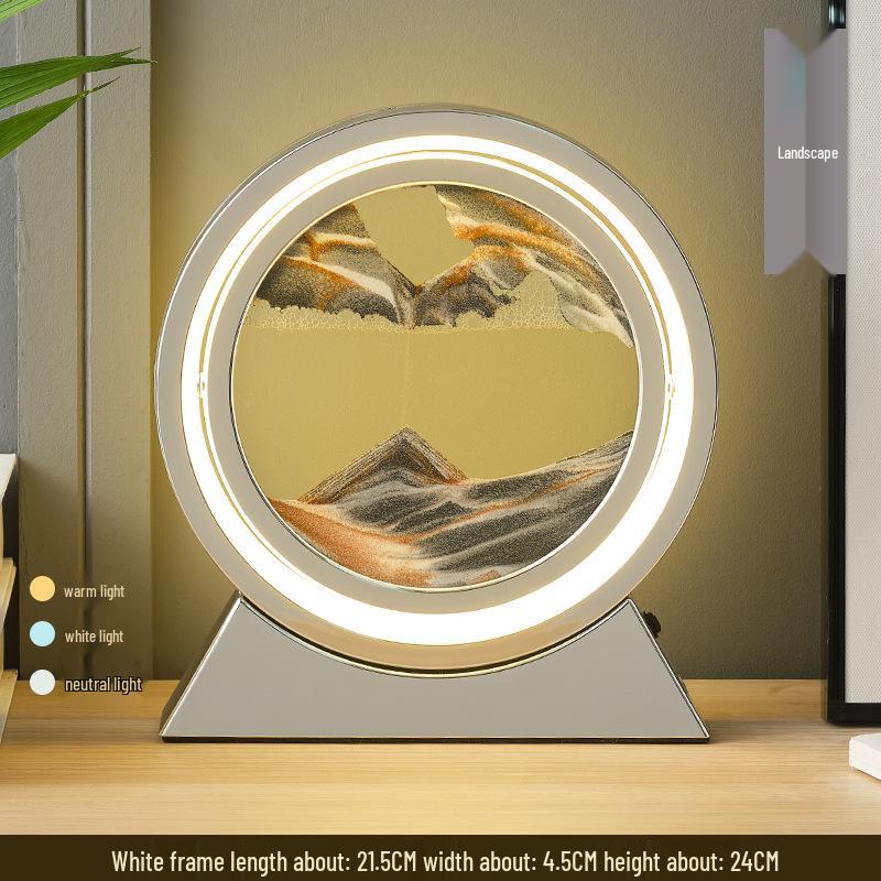 3D Quicksand Night Lamp: Creative Glass Table Light & Ornament Gift
