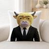 Cute Fictional Character Niulai Soft Plushs Fluffy Throw Pillow Cases For Sofa Bedroom Home Decor