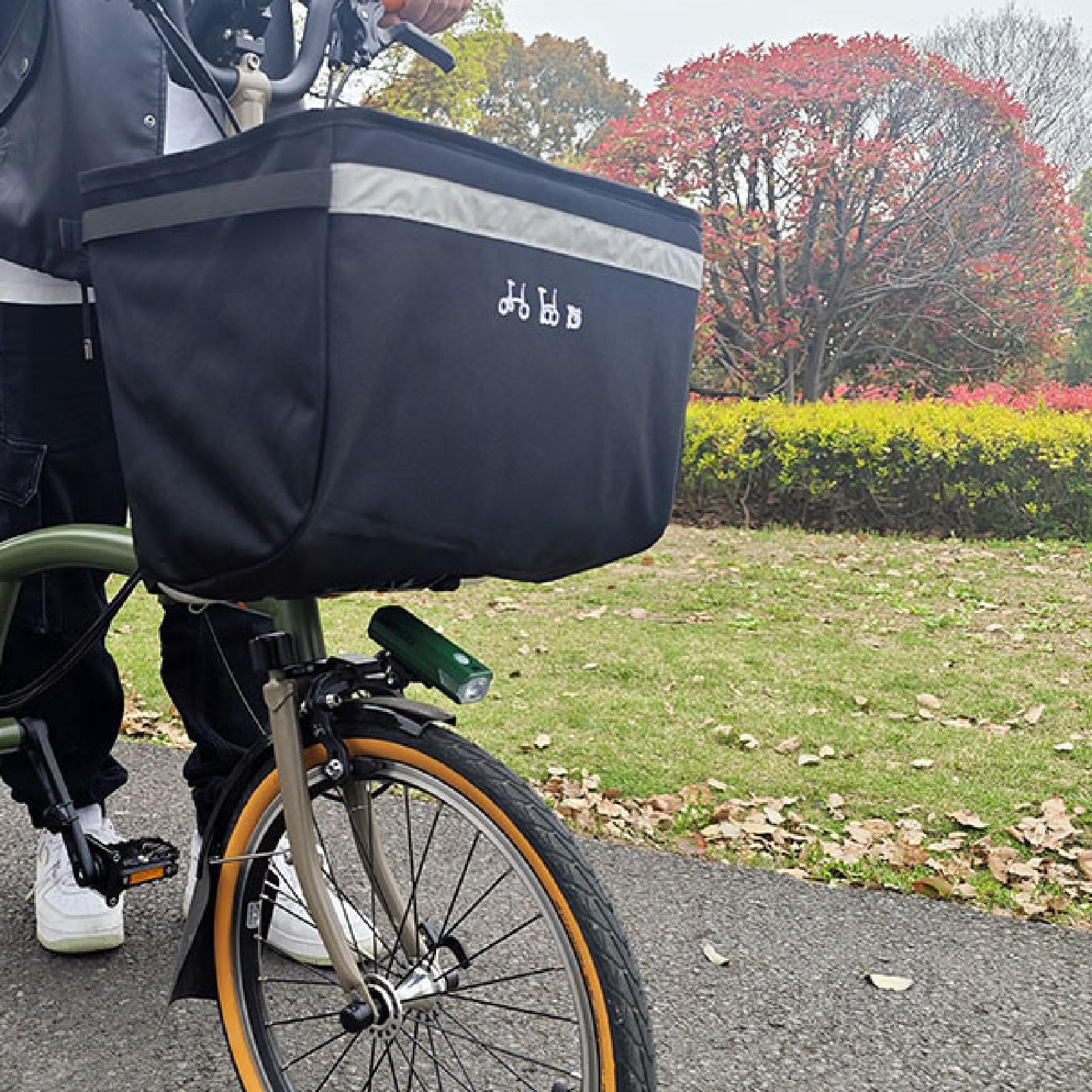 

Bike Basket Bag Lightweight Waterproof for Folding Accessories Pannier Large Capacity