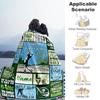 Green Golf5 Customize Your Name Blanket Throw Customizable Blanket Comfortable for Sofa Office Chair Home Decor Livingroom for All Occasions