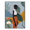 Abstract Nude Girl African Woman Monstera Leaves Poster Nordic Canvas Painting Wall Art Pictures Living Room Home Decor Modern