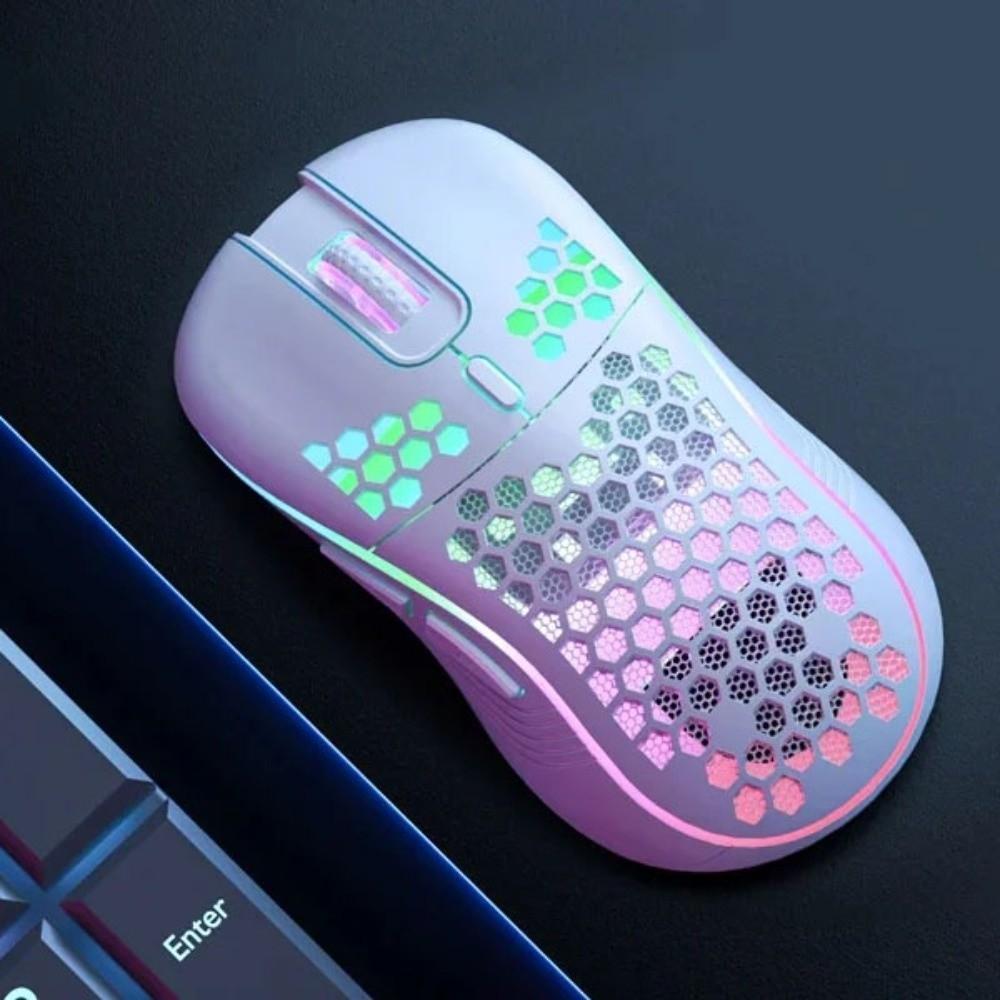 Ergonomic Design RGB Lighting Mouse Rechargeable 2.4G Wireless Mouse Gaming Mouse  PC