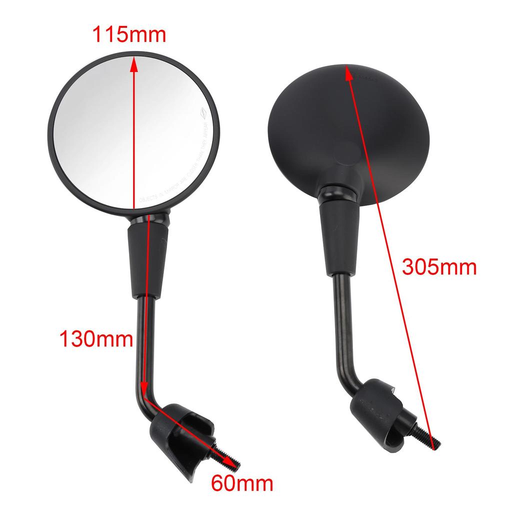 Side Review Mirror Set Shorty For Vespa Primavera 50 125 150 Sprint GTS 125 300 HPE