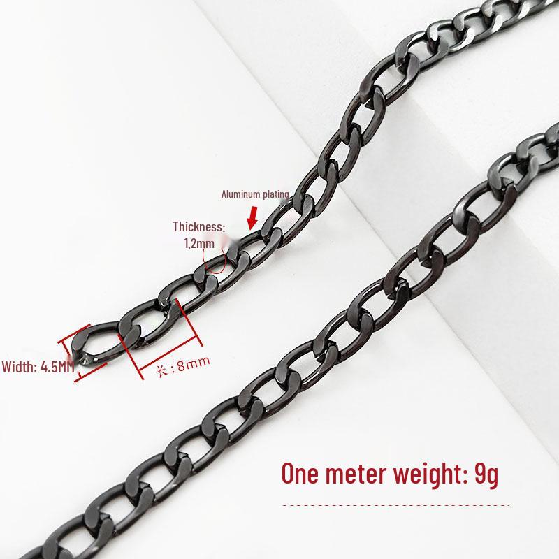 Nicht verblassender Aluminiumketten-Taschenriemen - Damen Crossbody Ersatzkette für DIY-Zubehör und Dekoration