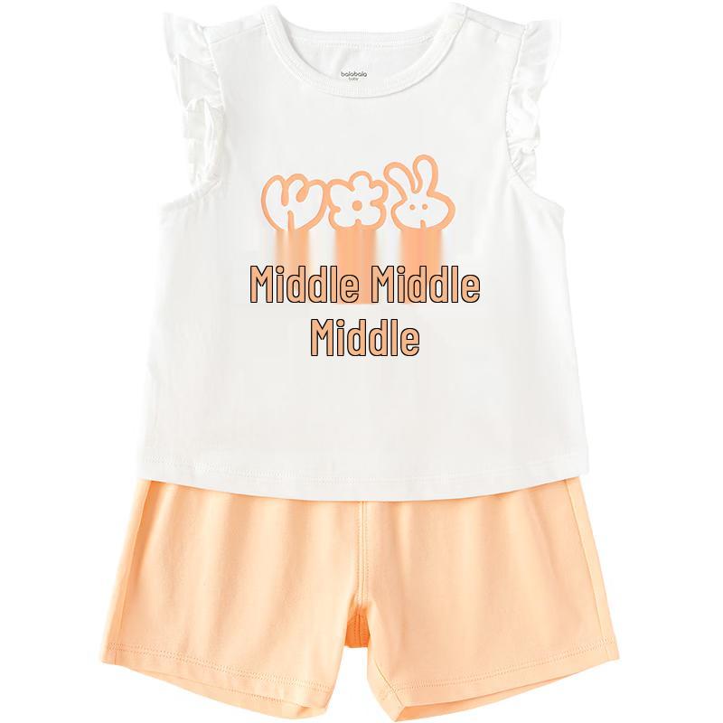 Balabala BalaOne Baby Girl Short Sleeve T-Shirt and Pants Set 120