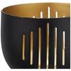 Ornamental Iron Tea Light | Stylish | for Indoors & Outdoors Décor (Matt Black with Gold)