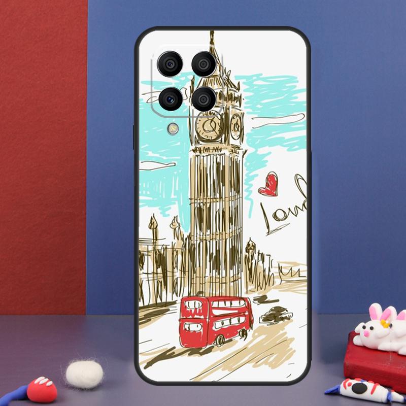 

Красный лондонский автобус Биг Бен Чехол Для Samsung Galaxy M34 M14 M54 M13 M15 M36 M55 M35 M56 M16 M31 M11 M53 M12 M32 M52 M06 Samsung M31