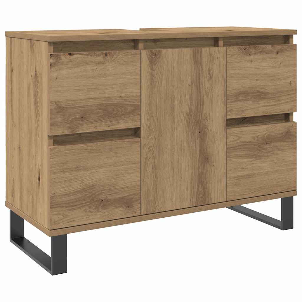 Vidaxl Mobile Sottolavabo, Rovere Artisan, 80X33X60 Cm