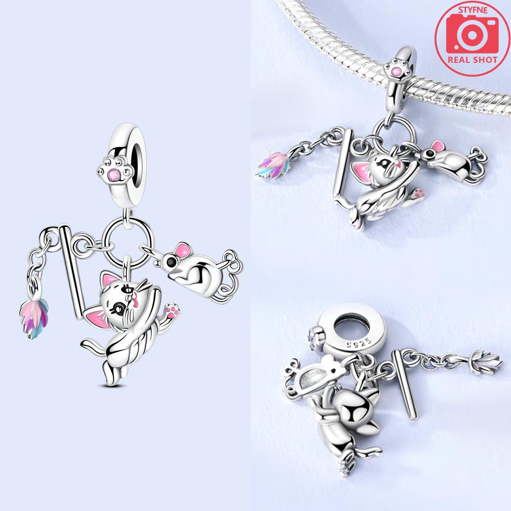 Exquisite Animal Firefly Blue Bow Dolphin Beads Fit Bracelet Charms Copper Original Jewelry Making Women Anniversary Gifts