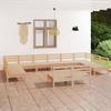 Vidaxl 12-Cz. Garden Lounge Set, Solid Pine Wood