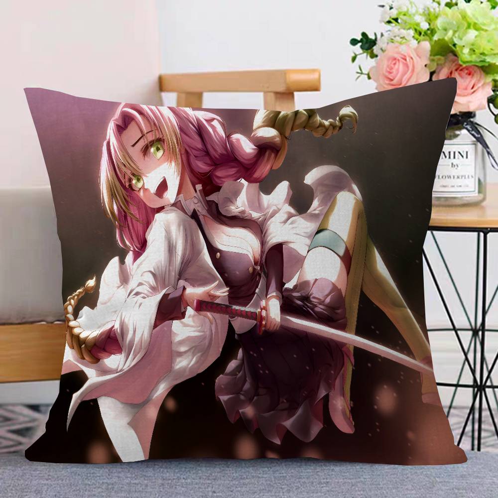 Demon Slayer Kimetsu Kanroji Mitsuri Maple Design Cushion Cover Happy Autumn Harvest decor Holiday Decorati Pillow Cover