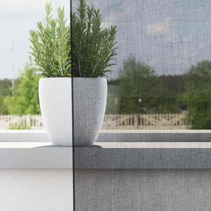 VidaXL Rideaux en voile avec œillets 2 pcs noir 140x140 cm, rideau en filet, rideau transparent, voile de fenêtre, 4102059