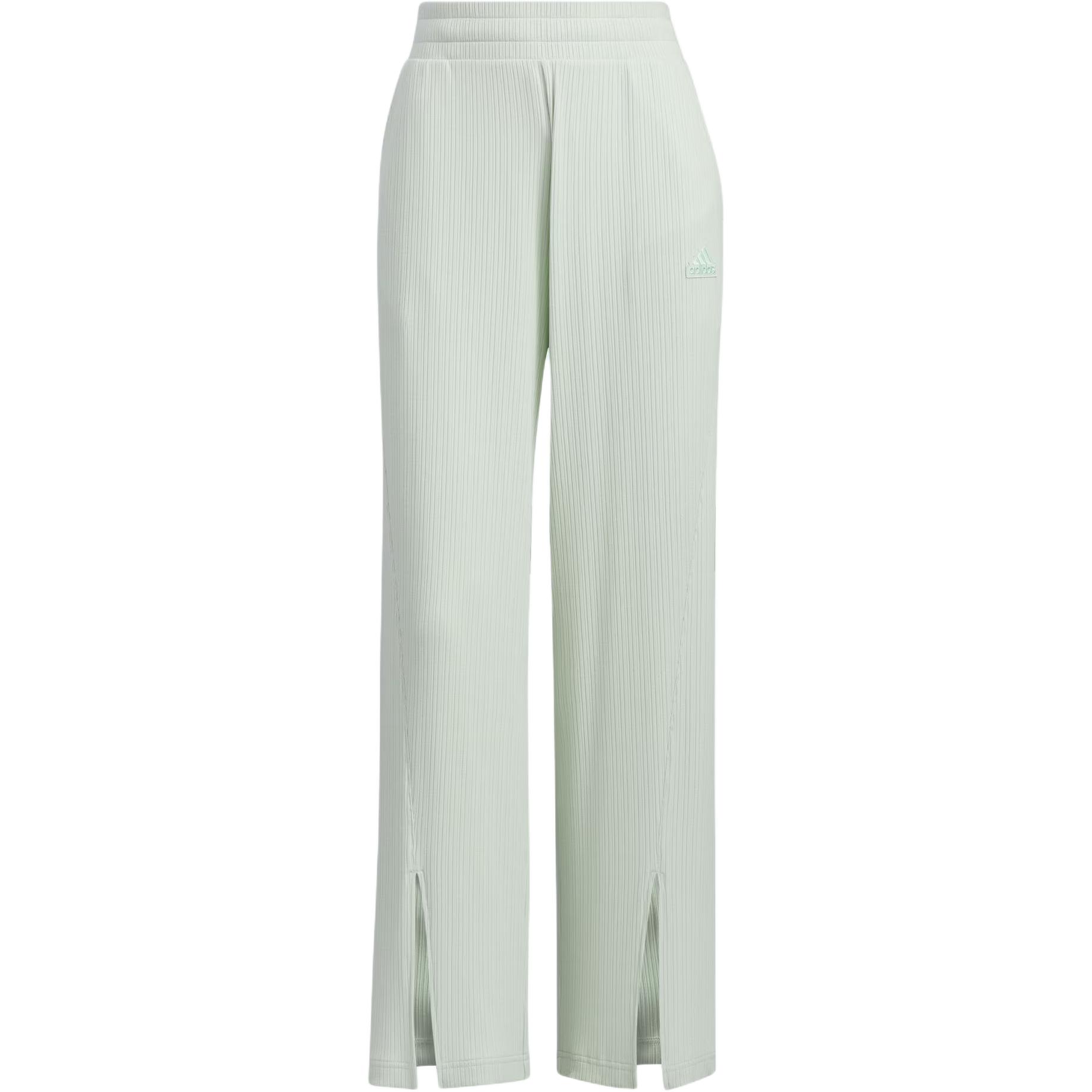 

Adidas Lounge Wide Leg Knit Joggers Women Bottoms Light-Green JJ3605 L