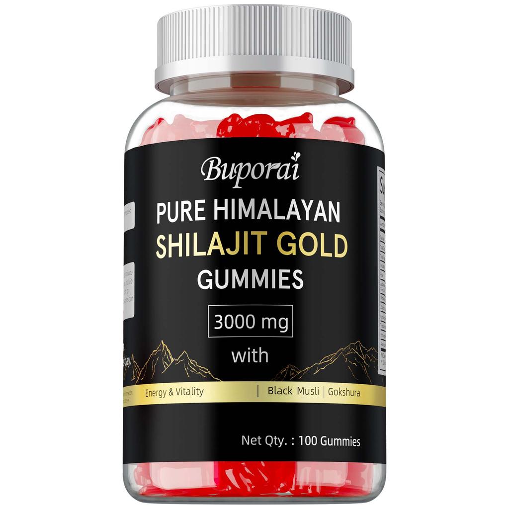 Gommose Shiraiji 100% naturali, contenenti estratto di Ashwagandha, aumentano l'energia, senza OGM, senza zuccheri.