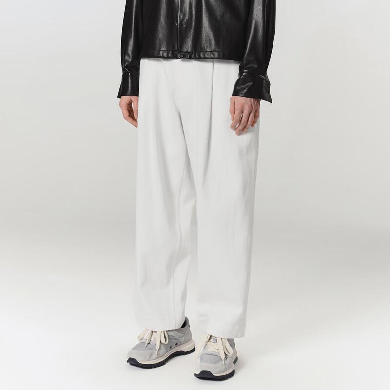 CROQUIS Men's 2023 Spring Loose Wide-Leg Denim Cropped Pants