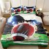 American Football Explosion Print Duvet Cover Set 1 Duvet Cover & 1/2 Pillowcase High Energy Sports Bedding Set for Teen Boys