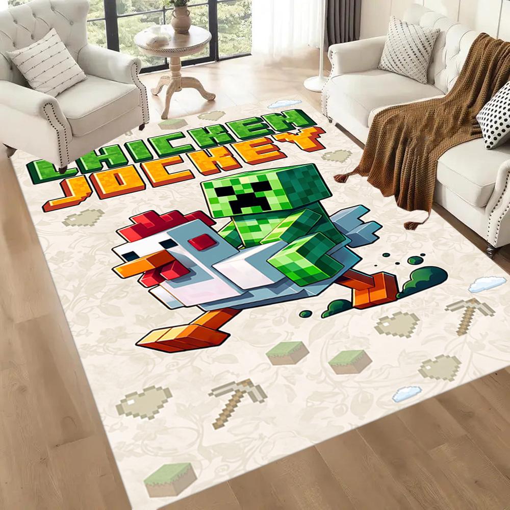 Minecraft 153 Floor Mat Design for Foyer Study Room Dormitory Dining Room Antislip Carpet Anime Office Decor Gift for Festivals