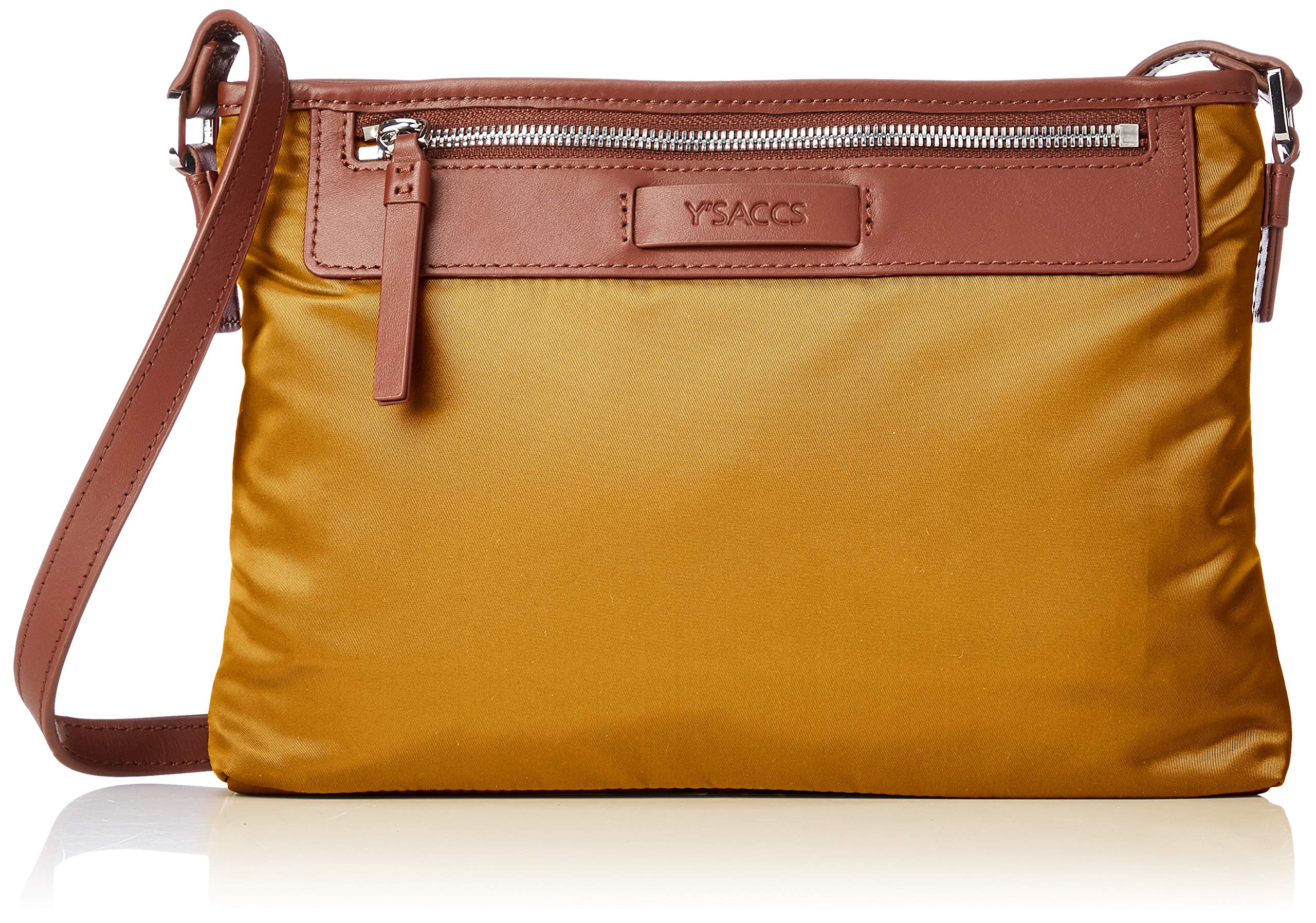 

Нейлон x коровья кожа дорожный тонкий кошелек с ластовицей Верблюжий [Isaac] Y92-01-01