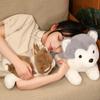 30/40/50CM Cute Husky Dog Plush Toy Stuffed Animal Soft Kawaii Lying Brown Gray Puppy Pillow Doll Toys for Birthday Xmas Gift