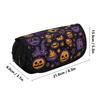 Pencil Bag 300D Polyester Double Zipper Roomy Storage with Two Main Sections for Pens Pencils Tools Accessories for Boys Girls
