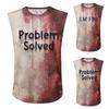 Men's Halloween Horror Texture Print Casual Sports Loose Sleeveless Vest