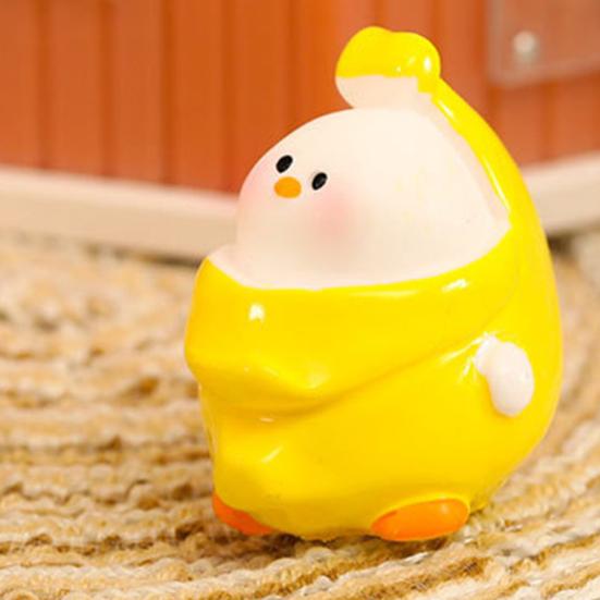 Mini Goose Figurine Tiny Miniature White Goose Small Cute Resin Animal Statue for DIY Crafts Lawn Yard Decor Dollhouse