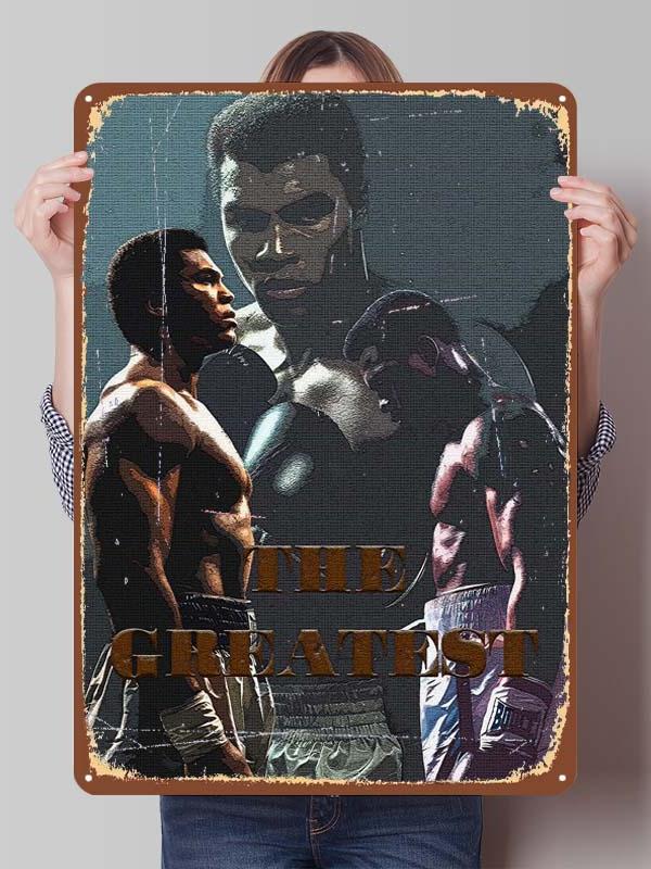 Muhammad Ali Bokser Metalowe Plakaty Dekoracyjne do Dekoracji Pokoju Niestandardowe Bokserskie Metalowe Tabliczki Cyny do Dekoracji Ściennej Retro Dom Mężczyźni