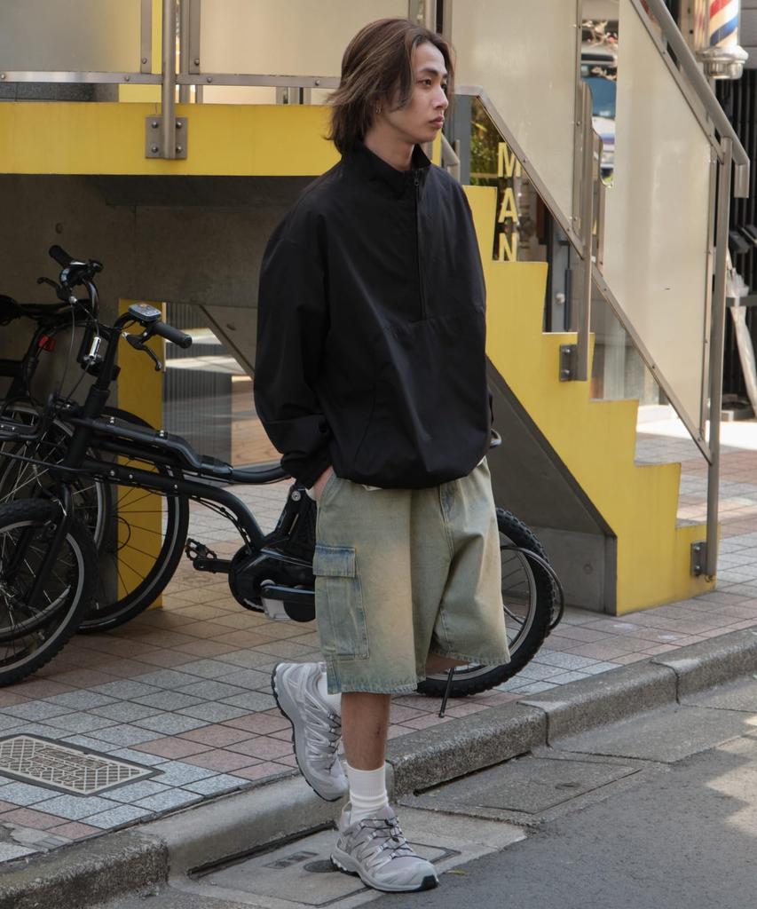 WEGO Easy Denim Cargo Denim Vintage Size Lightly Denim Finish Men's Shorts, Shorts, Pants, Spring/Summer Clothing, Streetwear, Casual, Clothing, Gift,